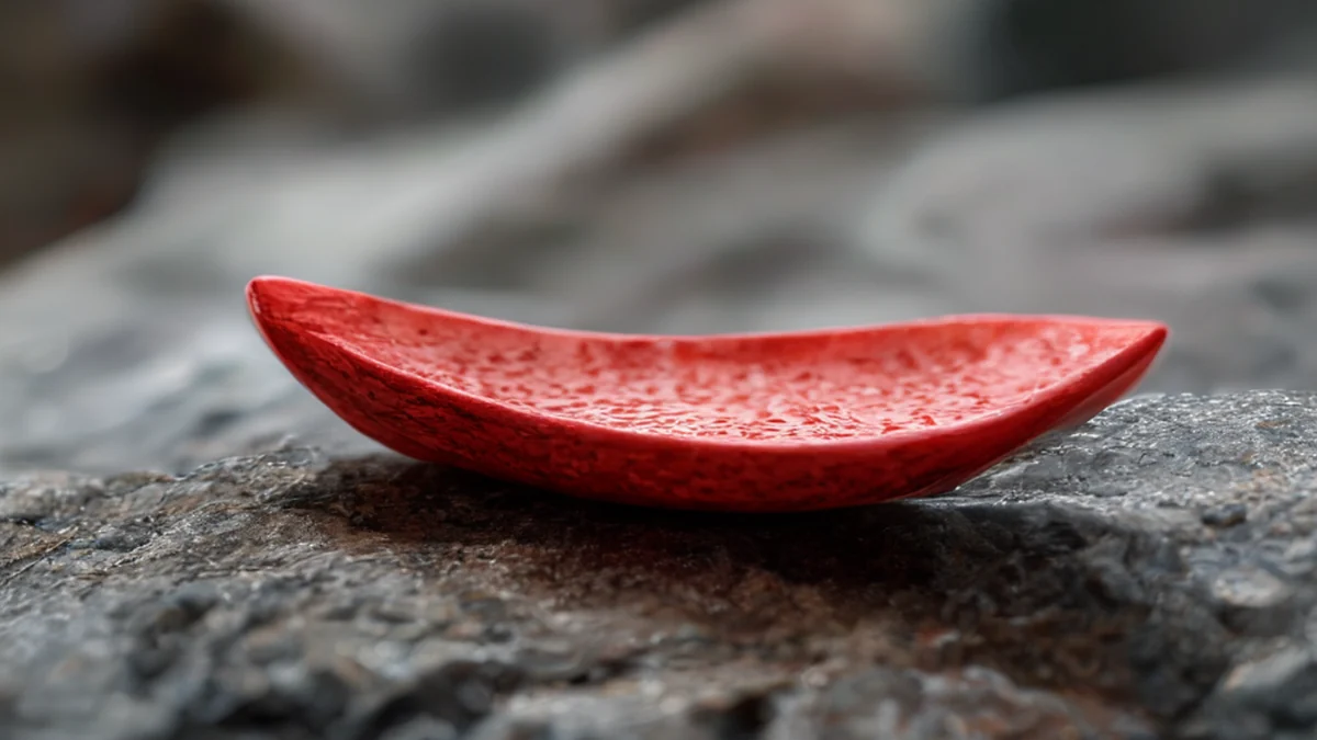 Canyon Spoon: a hand-carved ceramic bowl with naturalistic design.