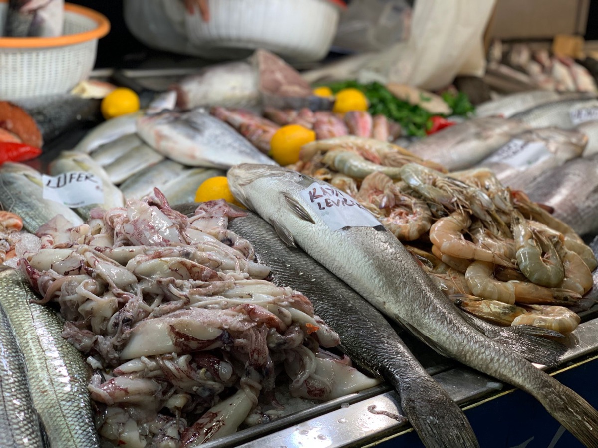 カンクンの海産品市場