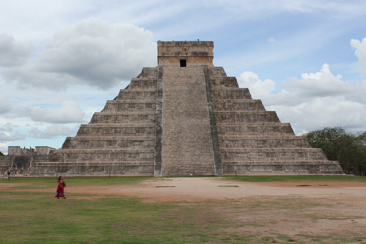 Schritte am Chichen Itza-Tempel