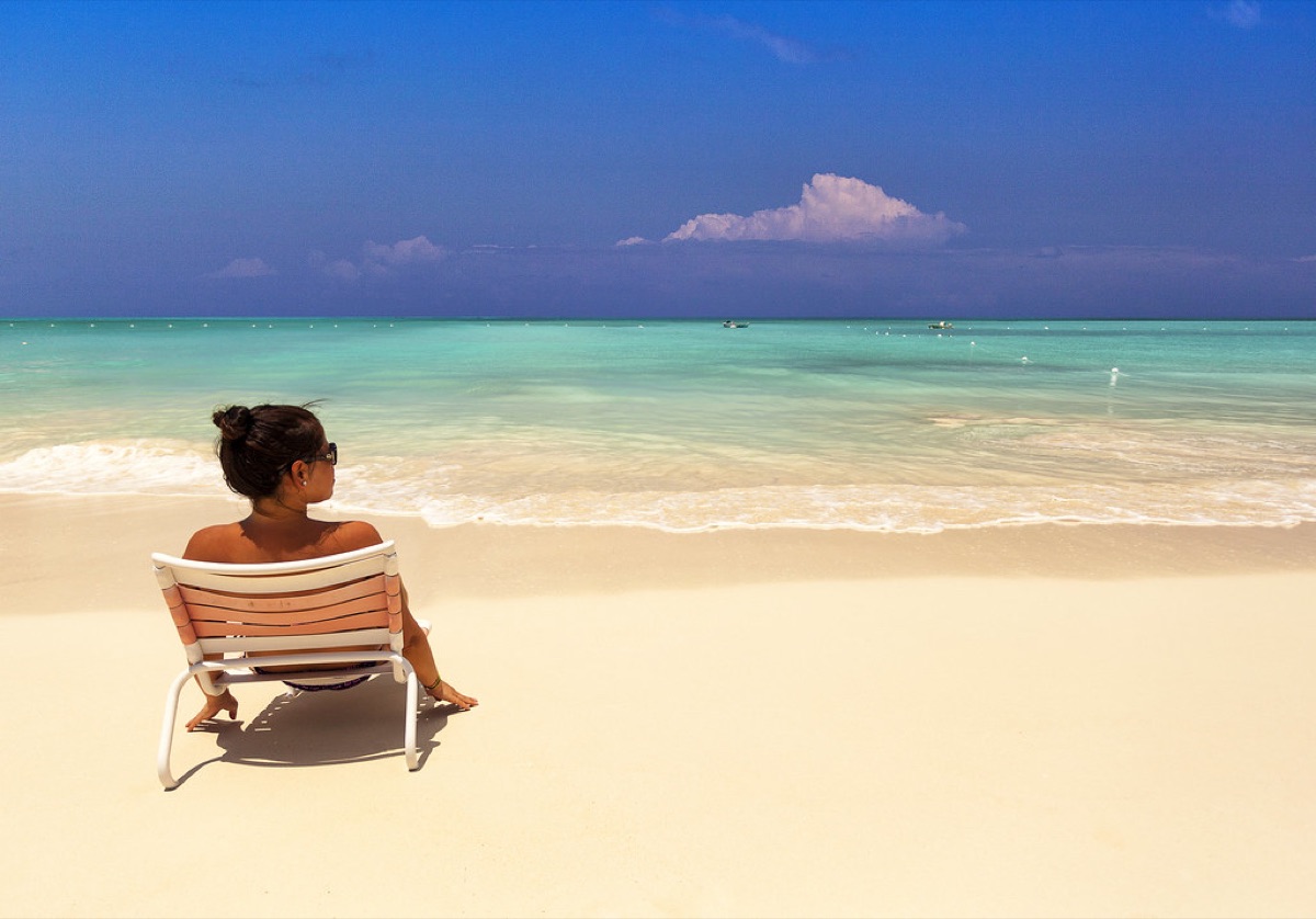 white sand beach with turquoise water