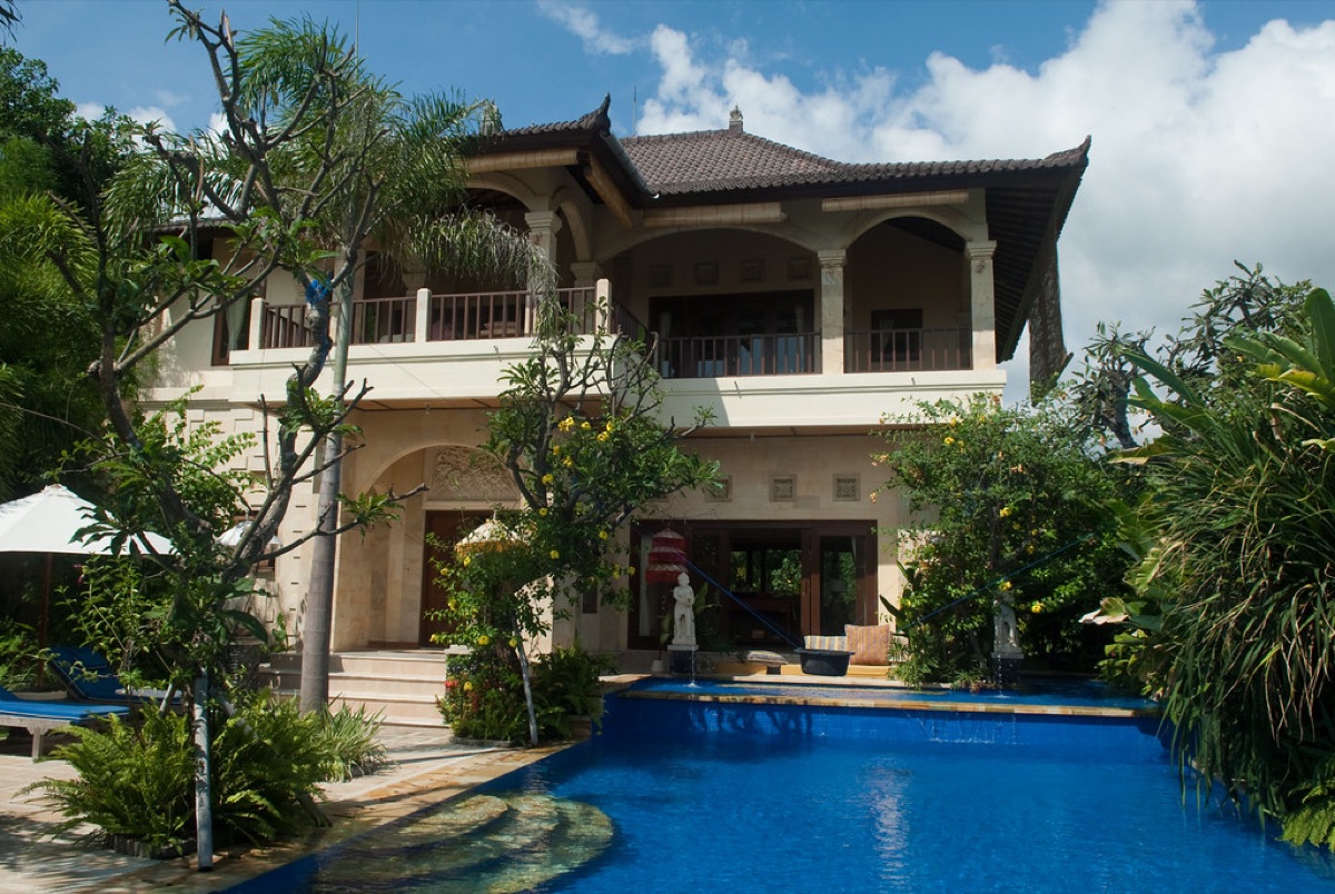 Luxury resort villa with private pool and ocean view