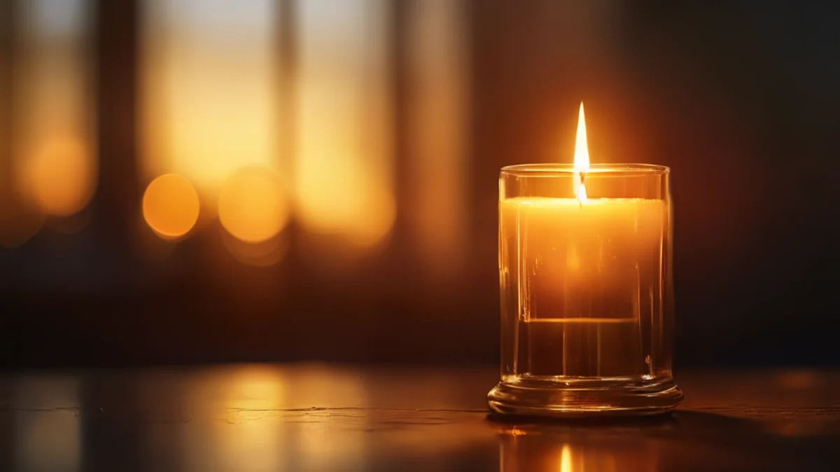 Cinematic Scroll Candle: Una veladora decorativa con un diseño en scroll y un patrón detallado.
