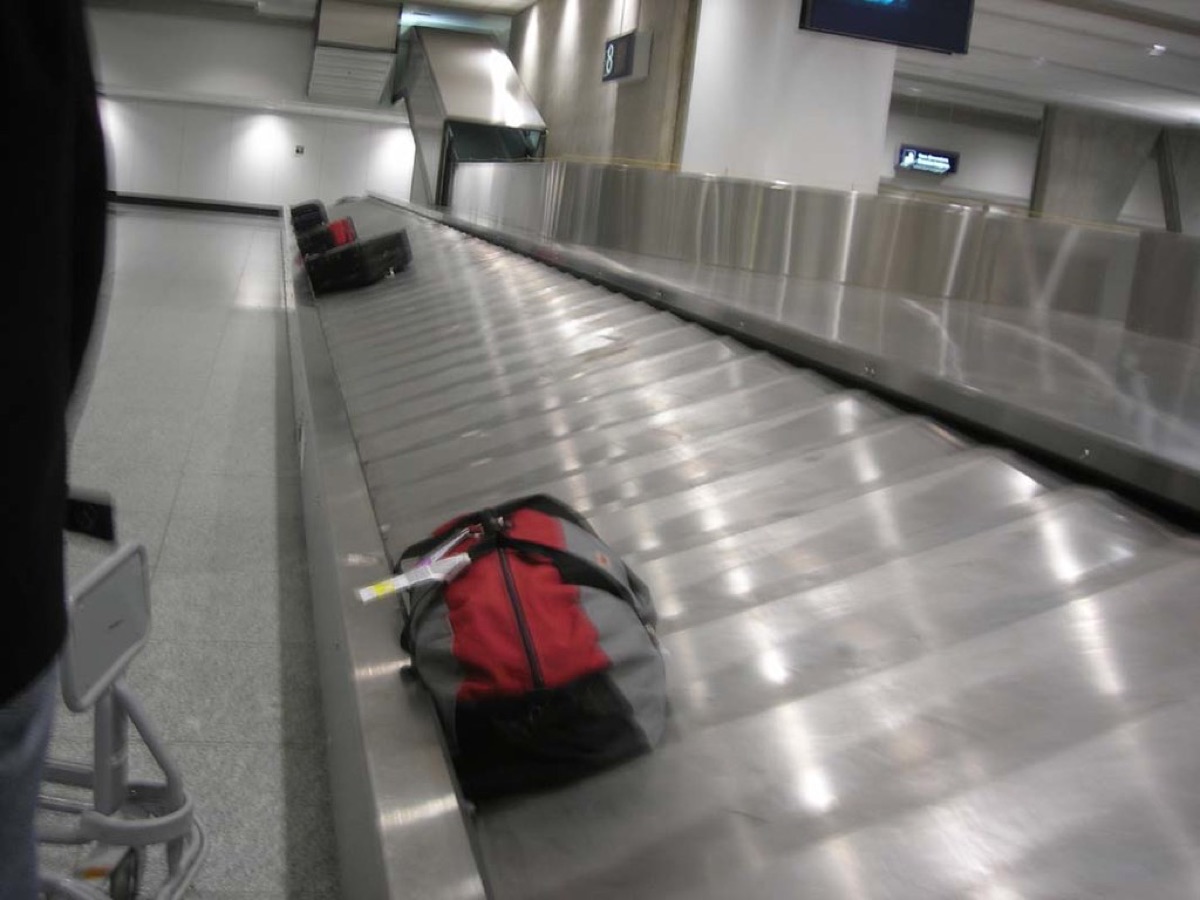 Airport terminal with luggage carousel