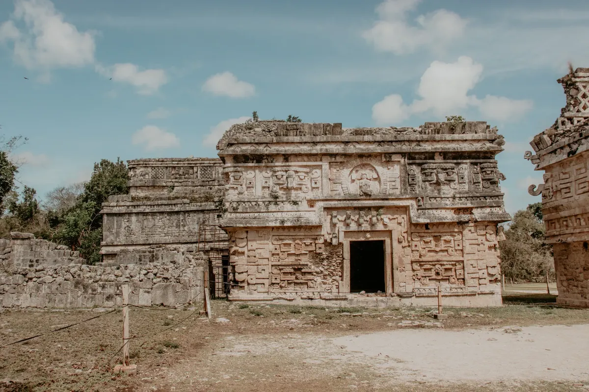Explore the intricate architecture of a Mayan temple at Chichen Itza, Mexico.