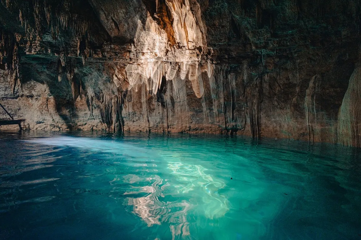 cenote, cave, yucatán, nature, water, groundwater, rock formation, blue, peaceful, calm, mexico, natural beauty, clear water, vacation, tropical, rock cave, geo